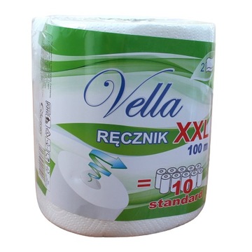 Vella RĘCZNIK PAPIEROWY KUCHENNY XXL CELULOZA 100m