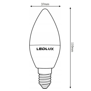 Светодиодная лампа E14 12W =100W SMD 4000K нейтральная Premium LEDLUX без мигания