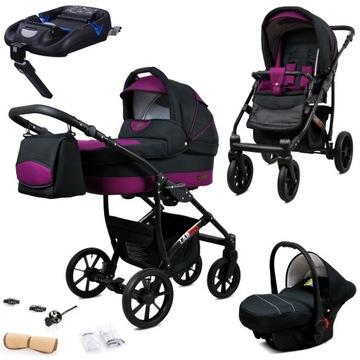 Wózek 4w1 dziecięcy BabyLux Largo + baza ISOFIX