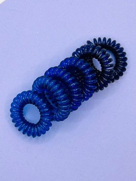 GUMKI DO WŁOSÓW SPRĘŻYNKI CZARNE SPIRALKI MOC 6szt
