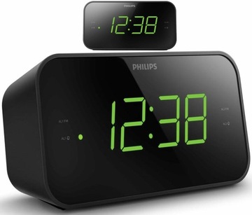 RADIO BUDZIK PHILIPS Sieciowe Na BATERIE FM ALARM DRZEMKA ZEGAR LED GŁOŚNIK