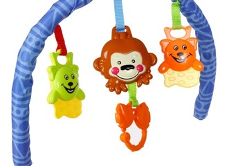 Шезлонг-качалка Детское кресло Vibrations Zebra + Monkeys