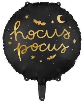 Balon foliowy Hocus Pocus czarny 45cm na halloween