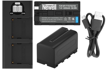 BATERIA AKUMULATOR NEWELL DO SONY NP-F770 NP-F750 NP-F730 ŁADOWARKA USB-C