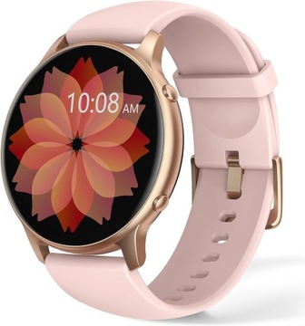 SMARTWATCH DAMSKI RÓŻOWE ZŁOTO EKRANEM DOTYKOWYM 1,32