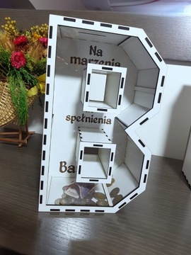 Деревянная копилка БУКВА, весь алфавит, большая, 30 см