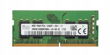 PAMIĘĆ 8GB DDR4 PC4-2400T PC4-19200 SK HYNIX HMA81GS6MFR8N-UH SODIMM LAPTOP