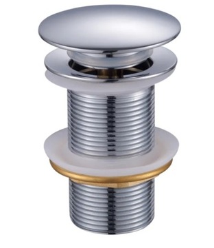 АВТОМАТИЧЕСКАЯ КРЫШКА ДЛЯ УМЫВАЛЬНИКА БЕЗ ПЕРЕЛИВА click clack ХРОМ ЛАТУНЬ CLICK