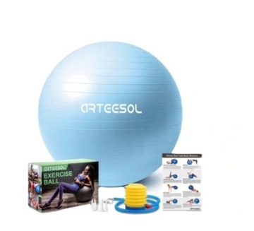 Piłka do ćwiczeń fitness ARTEESOL 45CM niebieska