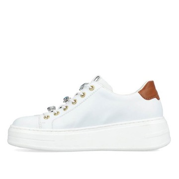 Белые женские кроссовки Rieker N5452-80