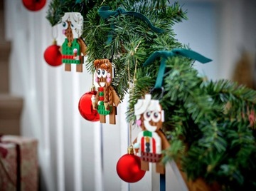ZAWIESZKI PIERNICZKI CHOINKOWE OZDOBY Z LEGO NA CHOINKĘ PREZENT NA ŚWIĘTA