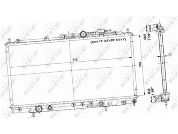CHLADIČ CHRYSLER SEBRING 2.0-2.7 MITSUBISHI ECLIPSE I 3.0