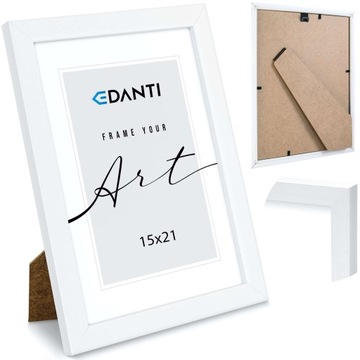 RAMKA NA ZDJĘCIA 15x21 cm Plakaty Rama Na Nóżce Stojąca Dekoracja EDANTI