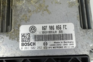 JEDNOTKA ŘÍZENÍ MOTORU VW PASSAT B6 2.0 FSI 06F906056FC 0261S02262