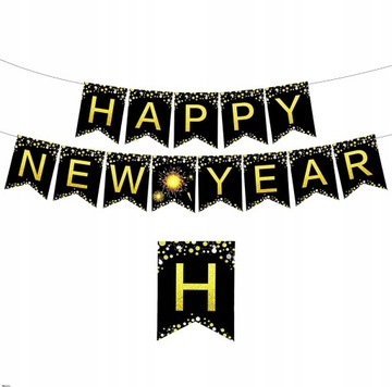 GIRLANDA BANER FLAGI HAPPY NEW YEAR NA SYLWESTRA