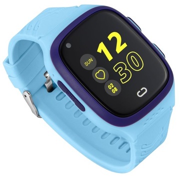 Niebieski zegarek dziecięcy smartwatch Garett Kids Rock 4G na pasku gumowym