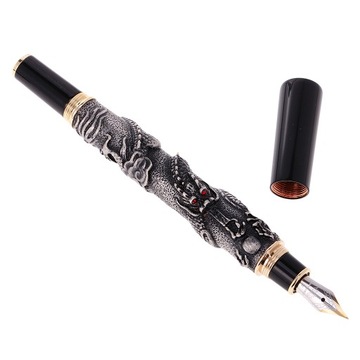 Перьевая ручка Jinhao Chinese Dragon / Коричневый Basso Relievo Medium