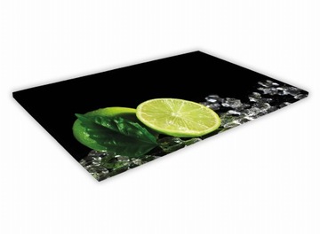 SZKLANA DESKA KUCHENNA 40x30 57b Limonka