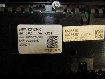 PANEL KLIMATYZACJI BMW 5 F10 F11 924124401