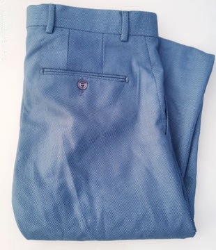 Spodnie chinosy materiałowe błękitne rozm 46 promo