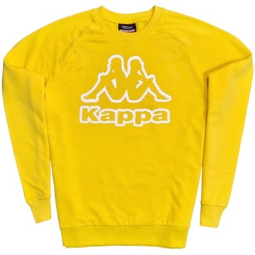 KAPPA Bluza Crewneck Męska Logowana Żółta r. XL