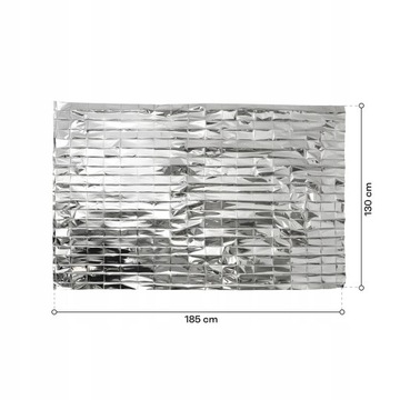 Спасательное одеяло METEOR SILVER из серебряной термофольги
