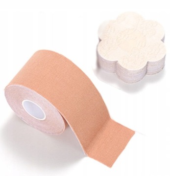 Моделирование и подтяжка груди TAPE pushUP TAPE, лента для шеи, бежевый