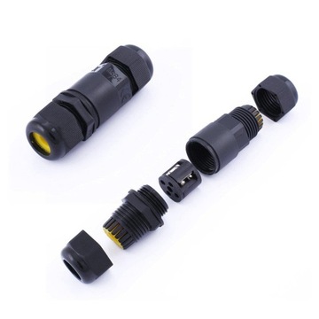 Złączka mufa hermetyczna czarna 0.5-1.5mm2 5-9mm