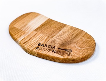 Personalizowany prezent deska dębowa grawer logo