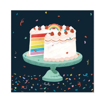 ТОРТ Радужная 3D открытка на многие случаи жизни и дни рождения