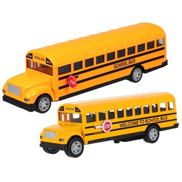 SAMOCHODY ZABAWKI MODEL AUTOBUSU SZKOLNEGO EDUKACYJNEGO 2 SZT