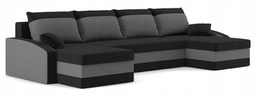 Narożnik SPARTA funkcja spania SOFA CZARNY + SZARY