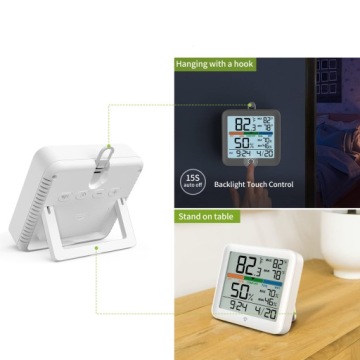 ТЕРМОМЕТР ГИГРОМЕТР ПОГОДНАЯ СТАНЦИЯ ЖК-ЧАСЫ В помещении