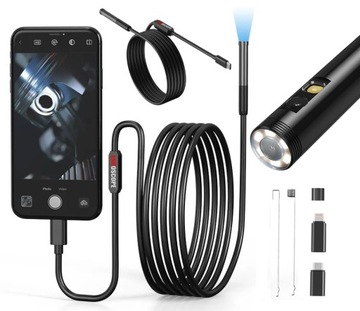 KAMERA INSPEKCYJNA DUO ENDOSKOP SZTYWNY DO TELEFONU 2M 7LED 2xFHD WiFi