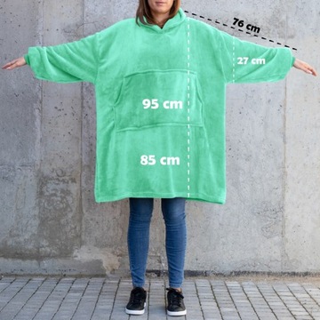 Bluzair Koco Bluza Oversize z Kapturem Polska XXL