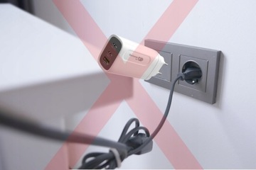 ЗАРЯДНОЕ УСТРОЙСТВО для ВИЛКИ С ПЕРПЕНДИКУЛЯРНЫМИ КОНТАКТАМИ 2 x USB TYPE C, мощность 40 Вт.