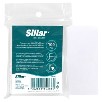 5 конвертов для коллекционных карточек Sillar Premium 63,5 x 88 мм, 90 микрон