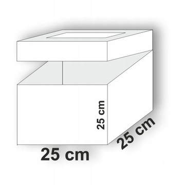 5 szt 25x25x25 pudełko na tort z okienkiem