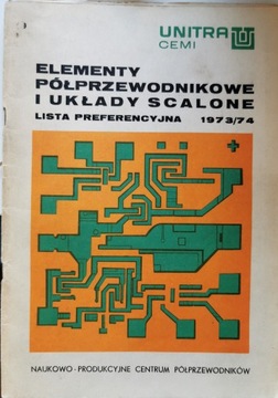 Unitra Elementy półprzewodnikowe i układy scalone 1973/74
