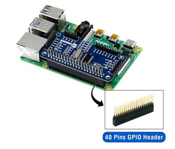 Шилд последовательного расширения HAT I2C UART Raspberry Pi