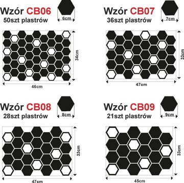 Наклейки на автомобиль HONEYCOMB шестигранные CB