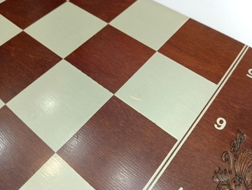 SZACHY DREWNIANE TURNIEJOWE GRAWEROWANE DUŻE ZESTAW 52 cm OUTLET