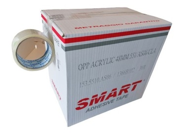 ЛЕНТА УПАКОВОЧНАЯ 48/50 ПРОЗРАЧНАЯ SMART ПРОЧНАЯ КЛЕЙКА
