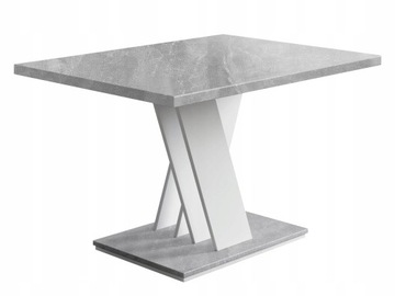 Stolik kawowy ława prostokątna do salonu biały mat beton 100 x 70 x 60 cm