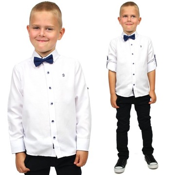 BREEZE Boys Elegancka KOSZULA Z MUCHĄ Kolory 152