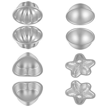 4 zestaw foremek do kąpieli ze stopu aluminium kul