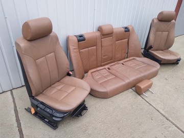 BMW E39 сиденья, диван, спинка, отделка красной кожей