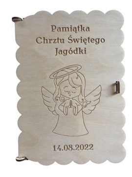 Metryczka Pamiątka chrztu świętego, pudełko chrzest święty