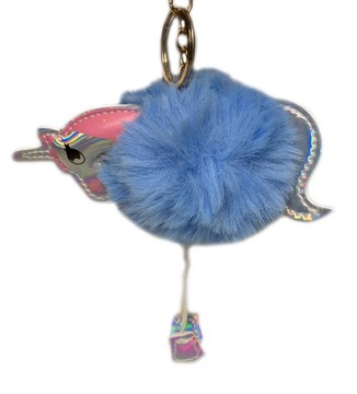POMPON JEDNOROŻEC BRELOK KEYCHAIN FUTERKO UNICORN