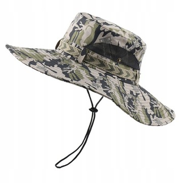 ch-Wide Hat for Men, Foldable Bucket Grey Star Camo